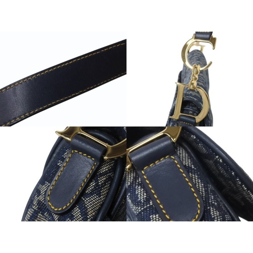Christian Dior Trotter Saddle Bag Navy Blue Galliano - Picture 5 of 10